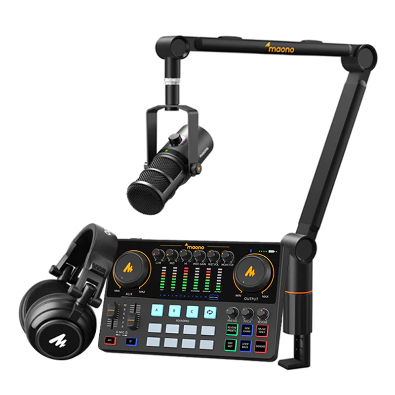Heavy Equipment Bundle - Mikrofon Podcast Dinamis MAONO PD400X XLR