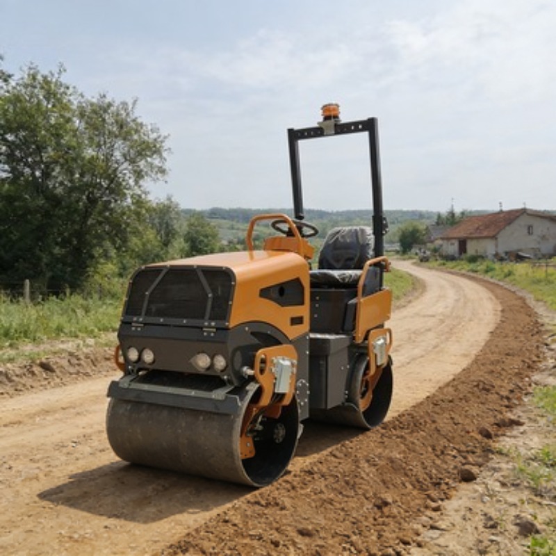 Heavy Equipment In Construction - Mesin Pemadat Jalan Getar Berat, Mesin