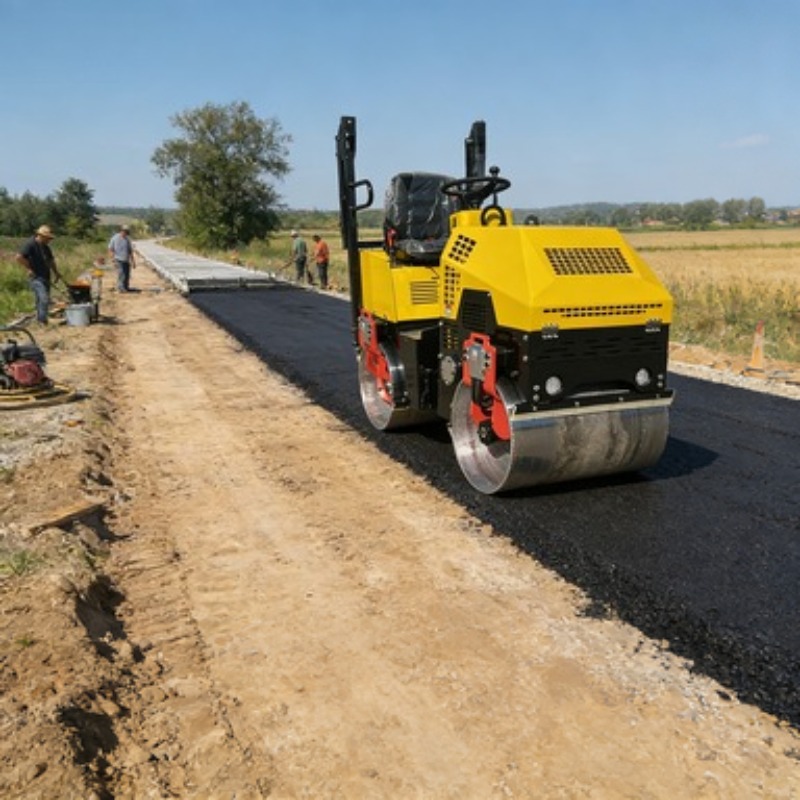 Heavy Equipment In Construction - Alat Pemadat Tanah Aspal Bergetar Tipe