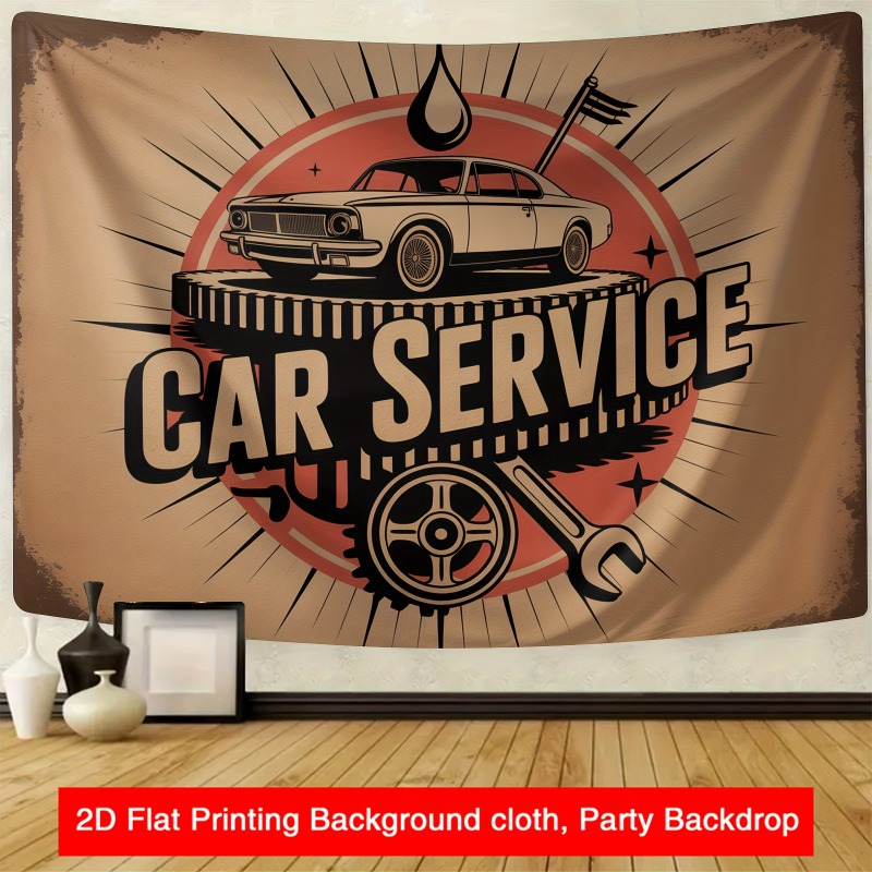 Spanduk layanan mobil retro be - Heavy Equipment Service ulasan dan harga