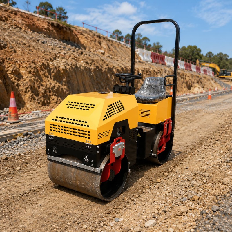 Mesin Pemadat Jalan Getar Drum - Heavy Equipment In Construction ulasan dan harga
