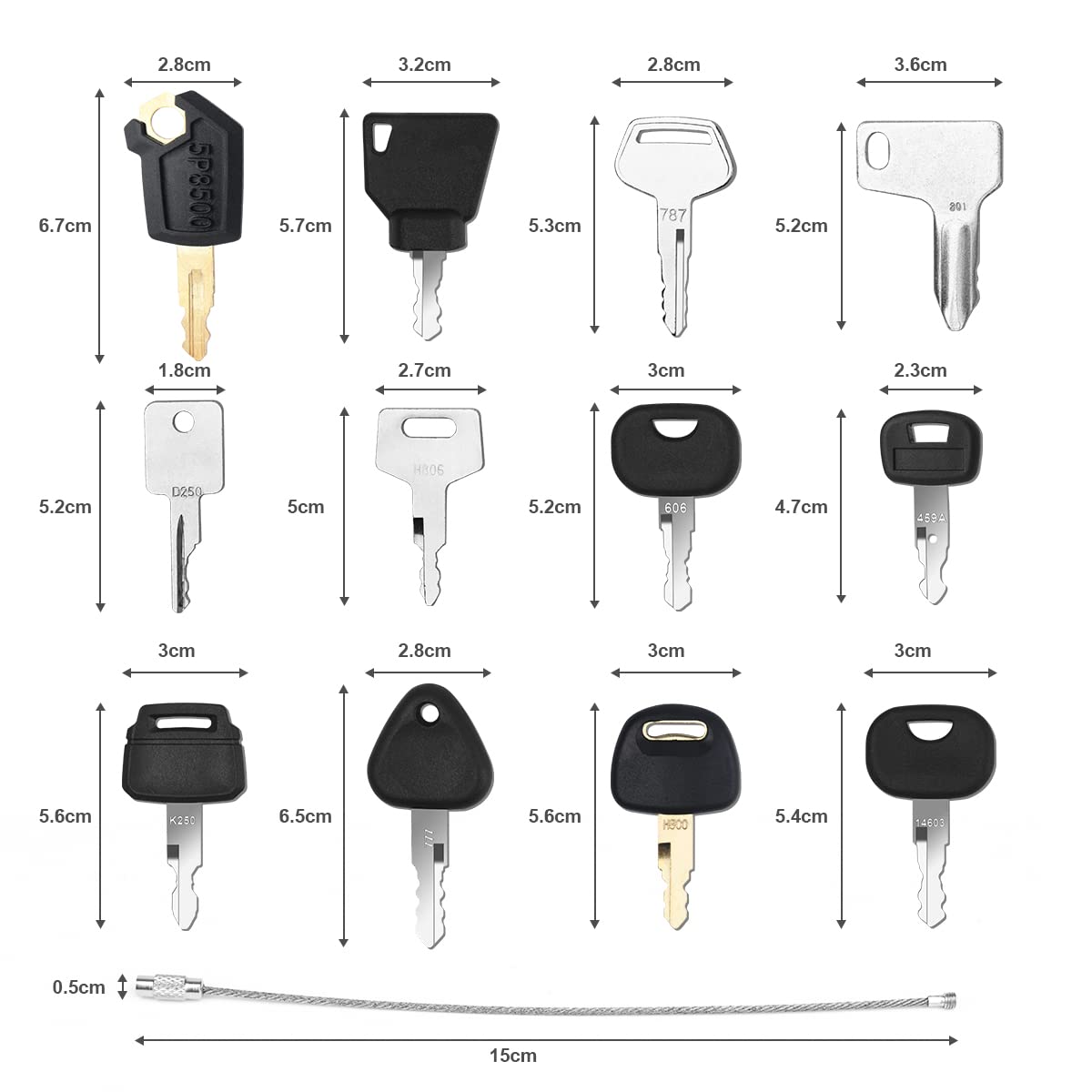 Kunci pengapian konstruksi per - Heavy Equipment Keys Master Set ulasan dan harga