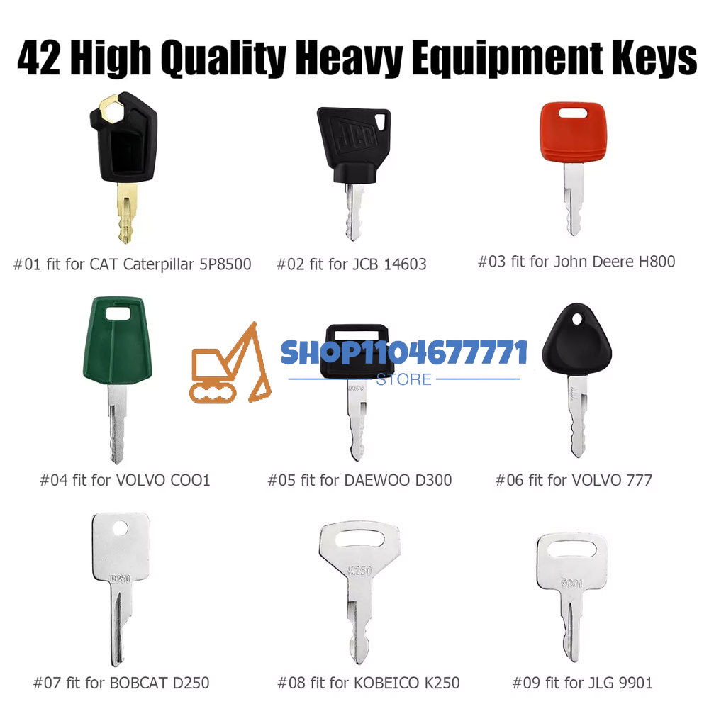 42 Kunci Kunci Pengapian Konst - Heavy Equipment Keys Master Set ulasan dan harga