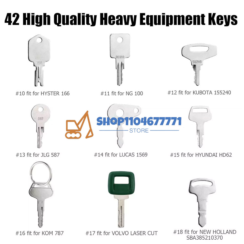 42 Kunci Kunci Pengapian Konst - Heavy Equipment Keys Master Set ulasan dan harga