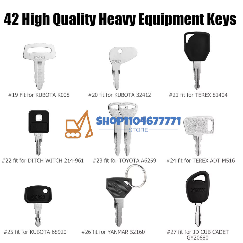 42 Kunci Kunci Pengapian Konst - Heavy Equipment Keys Master Set ulasan dan harga