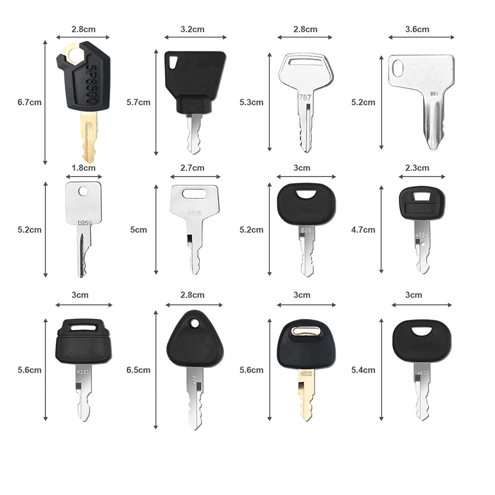 12 Buah Set Kunci Pengapian Ko - Heavy Equipment Keys Master Set ulasan dan harga
