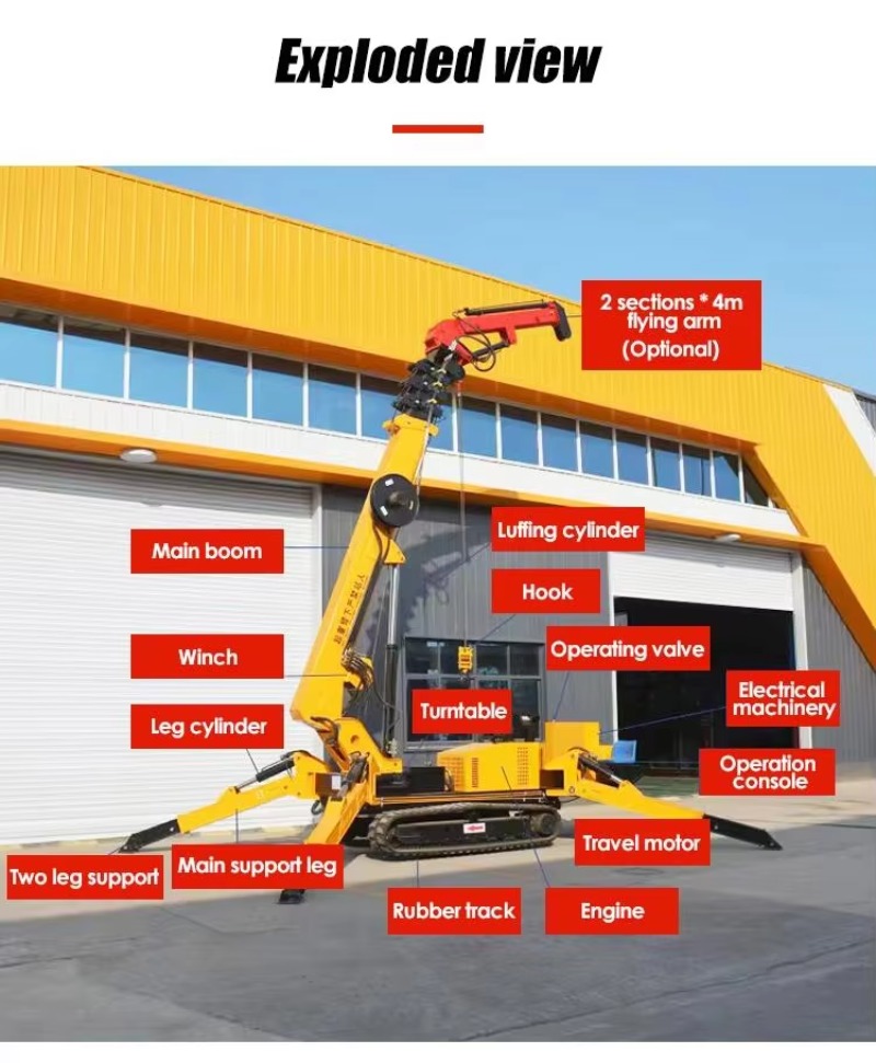 Crane Hidrolik 8T Tipe Spider, - Heavy Equipment In Construction ulasan dan harga